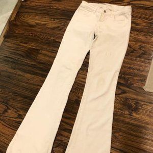 J Brand Mid-rise Flare White Denim Sz 24 GUC